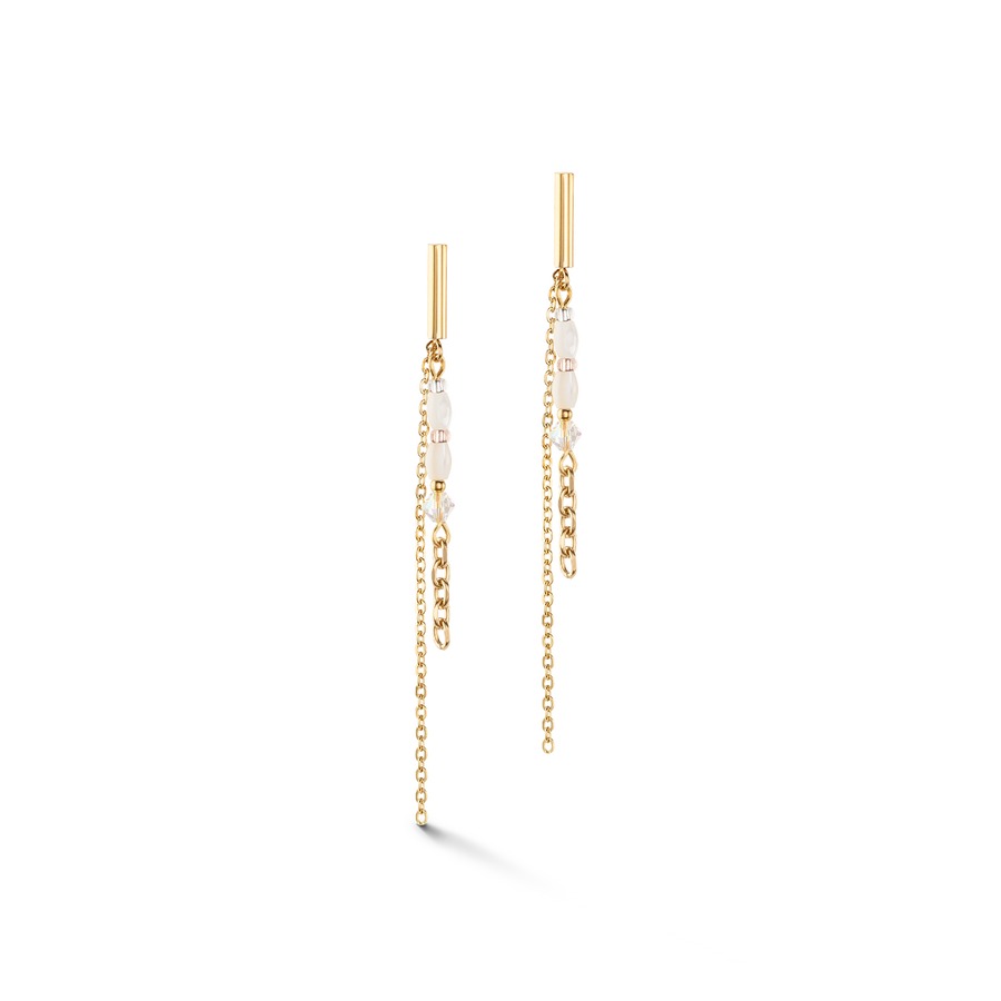 Boucles d'oreilles Brilliant Square Layer or