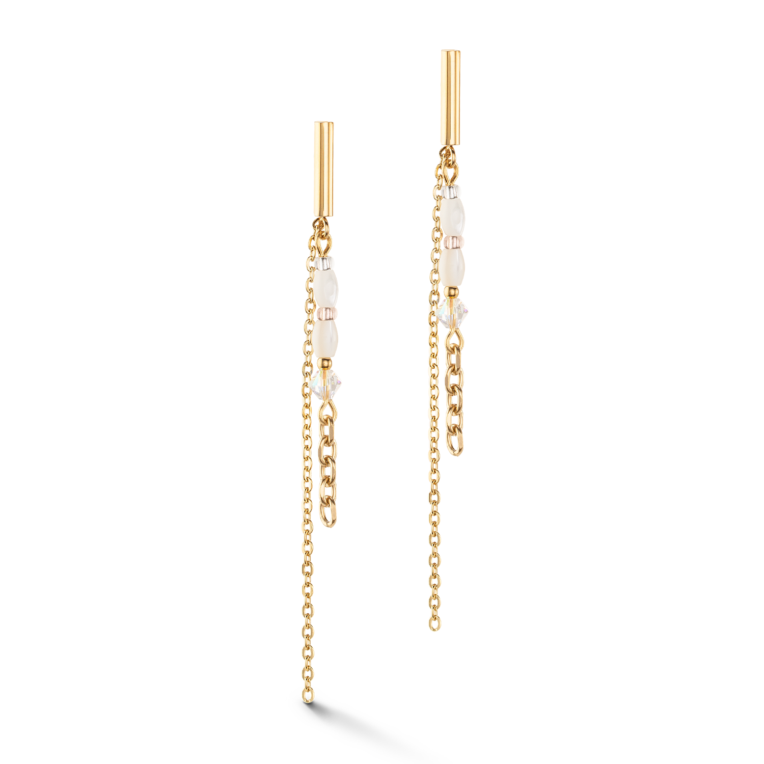 Boucles d'oreilles Brilliant Square Layer or