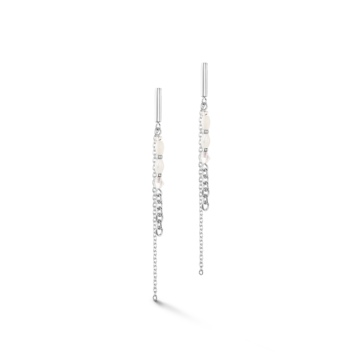 Boucles d'oreilles Brilliant Square Layer argent