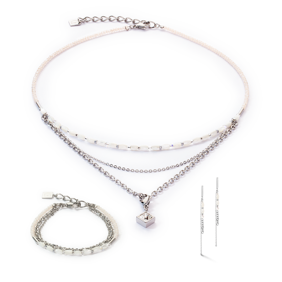 Boucles d'oreilles Brilliant Square Layer argent