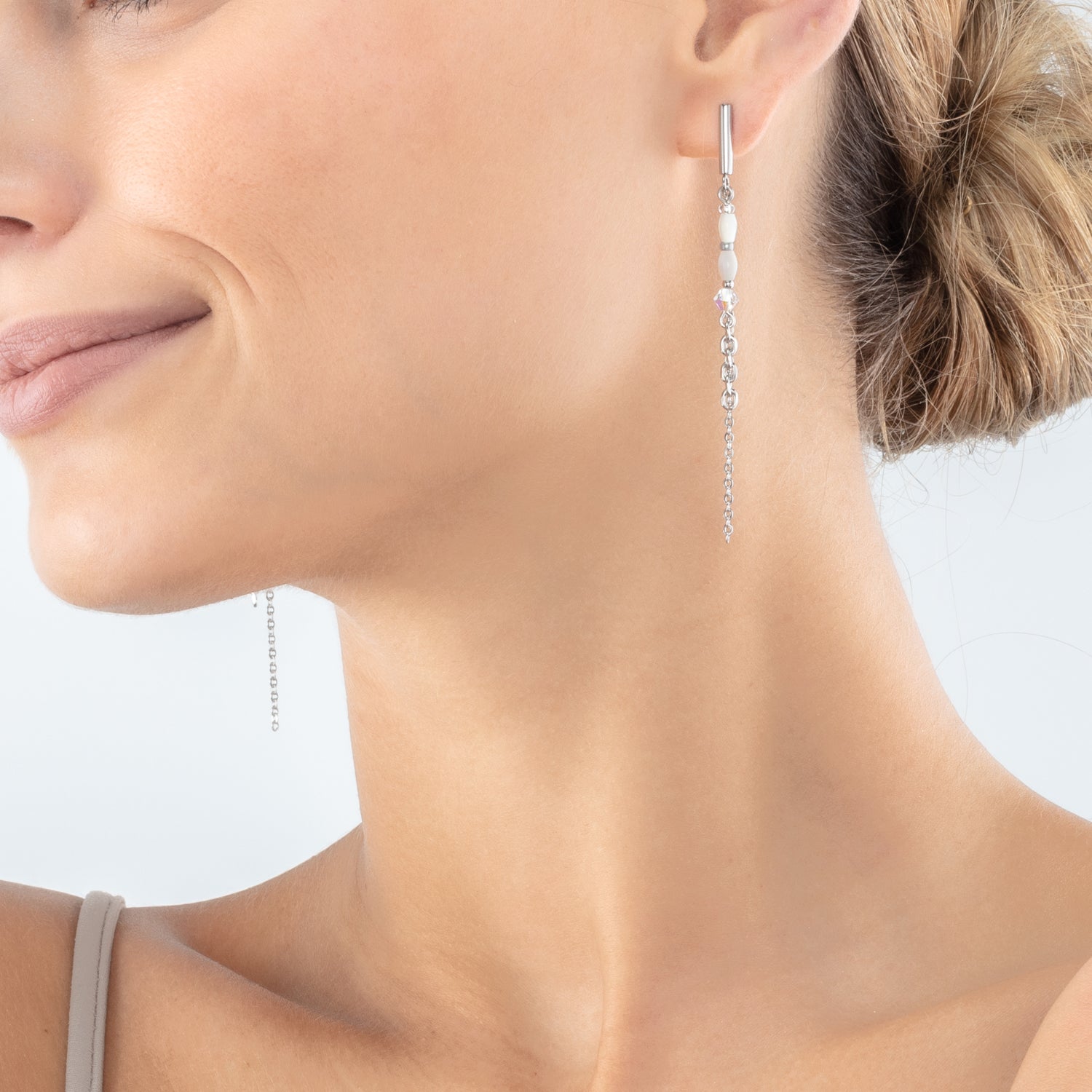 Boucles d'oreilles Brilliant Square Layer argent