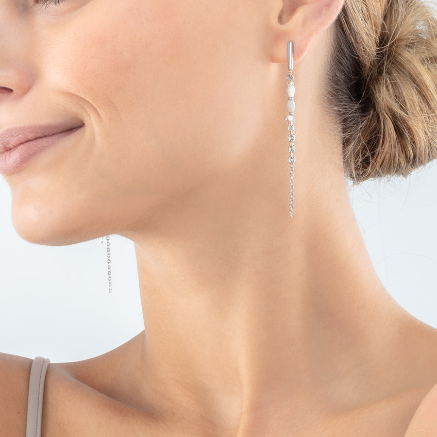 Boucles d'oreilles Brilliant Square Layer argent