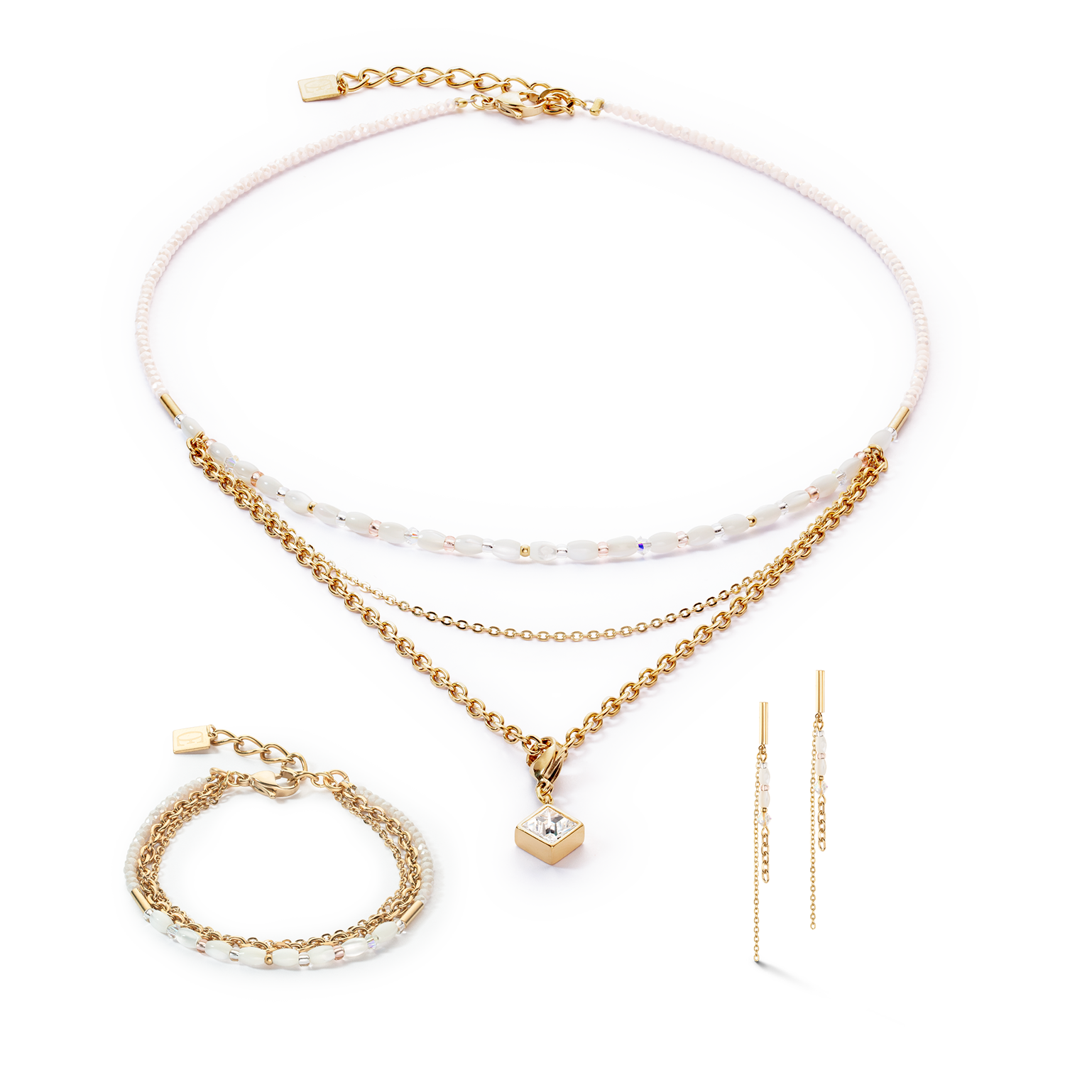 Bracelet Brilliant Square Layer or