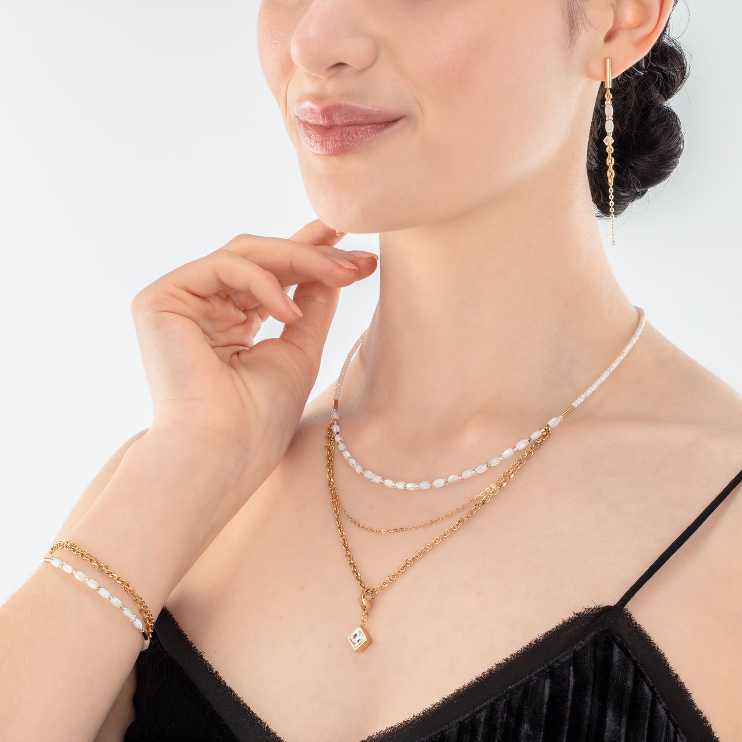Bracelet Brilliant Square Layer or