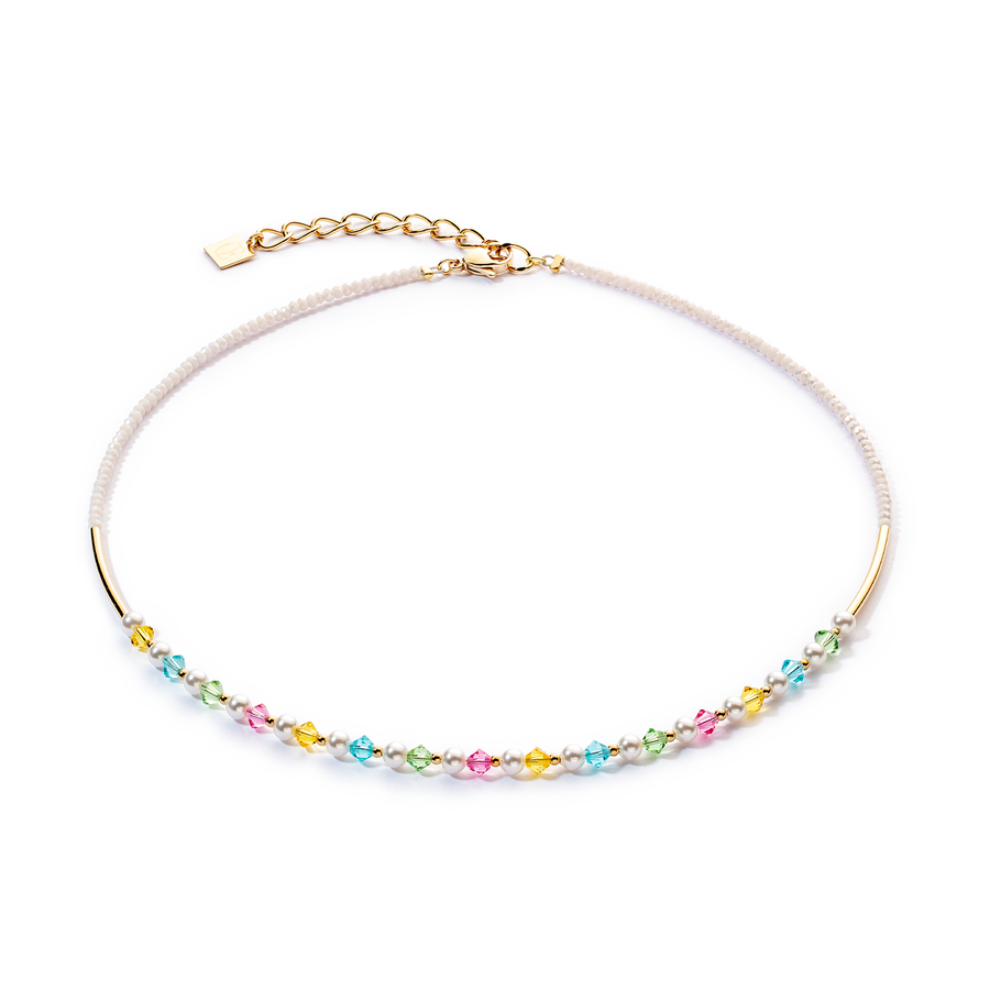Collier Princess Pearls or multicolore