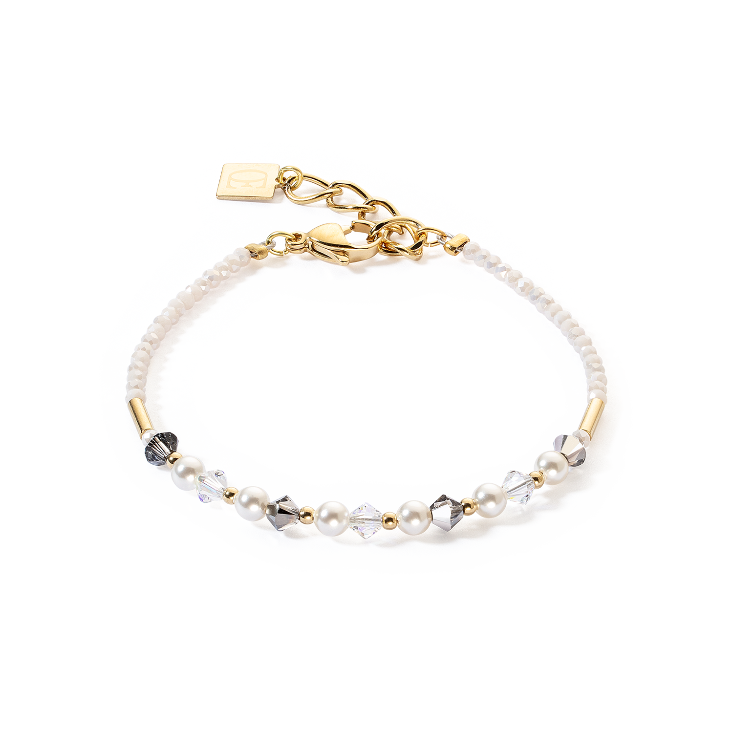 Bracelet Princess Pearls gris-cristal