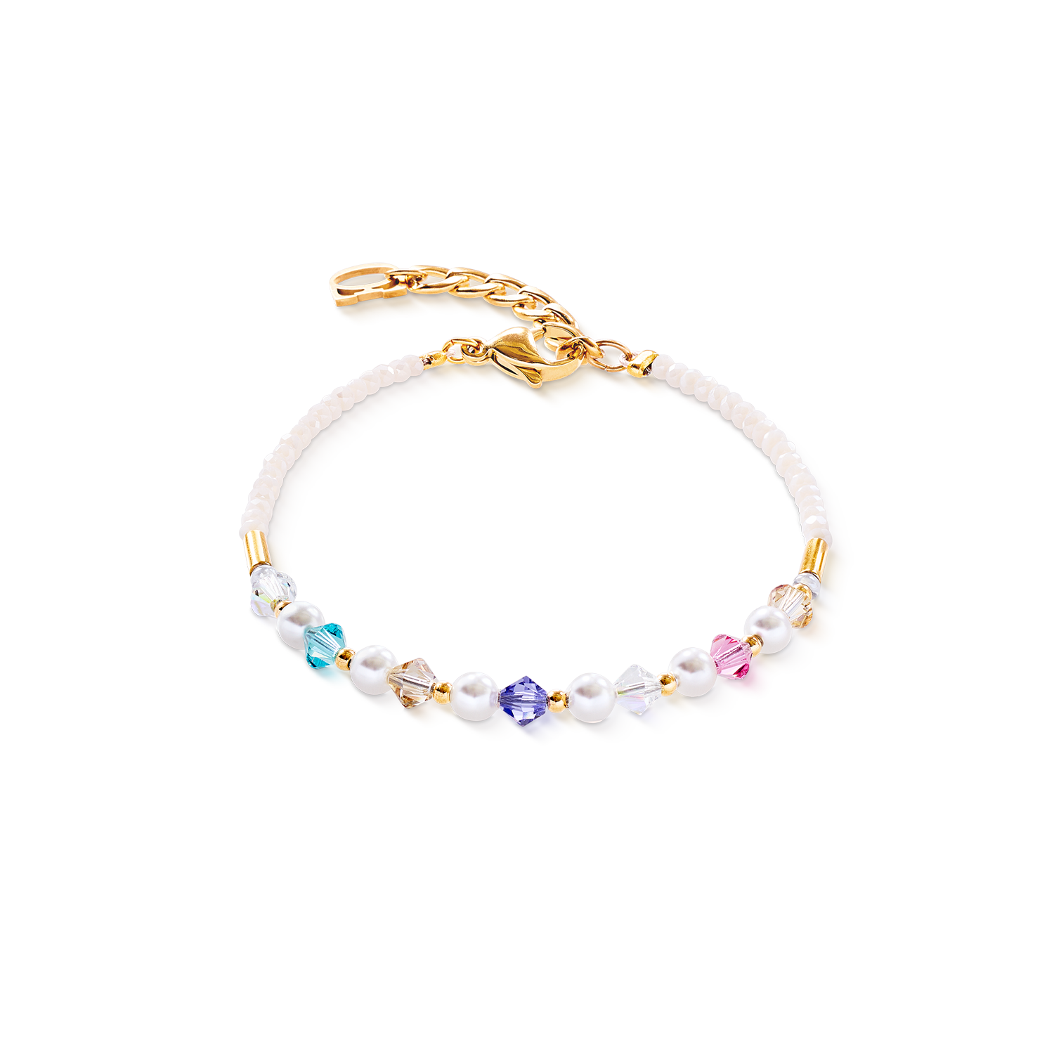 Bracelet Princess Pearls or-rainbow