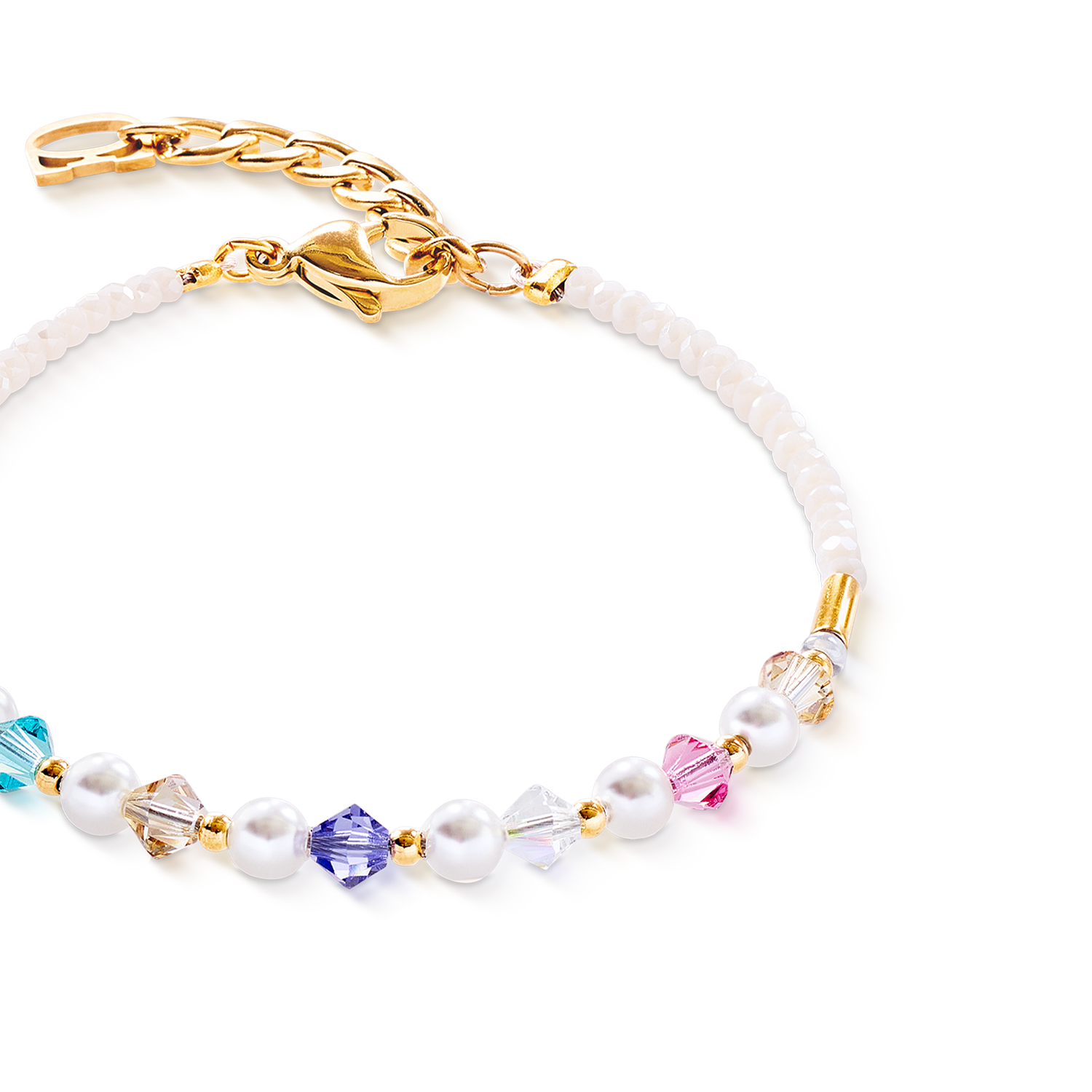Bracelet Princess Pearls or-rainbow