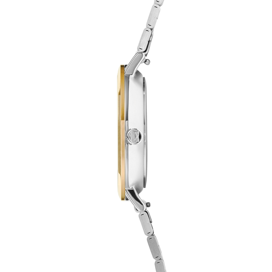 Montre Ronde Brilliant White Bicolor Acier Inoxydable Argent