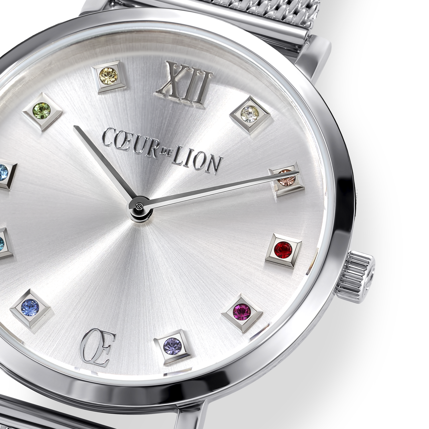 Montre Ronde Silver Sunray Milanaise Acier Inoxydable