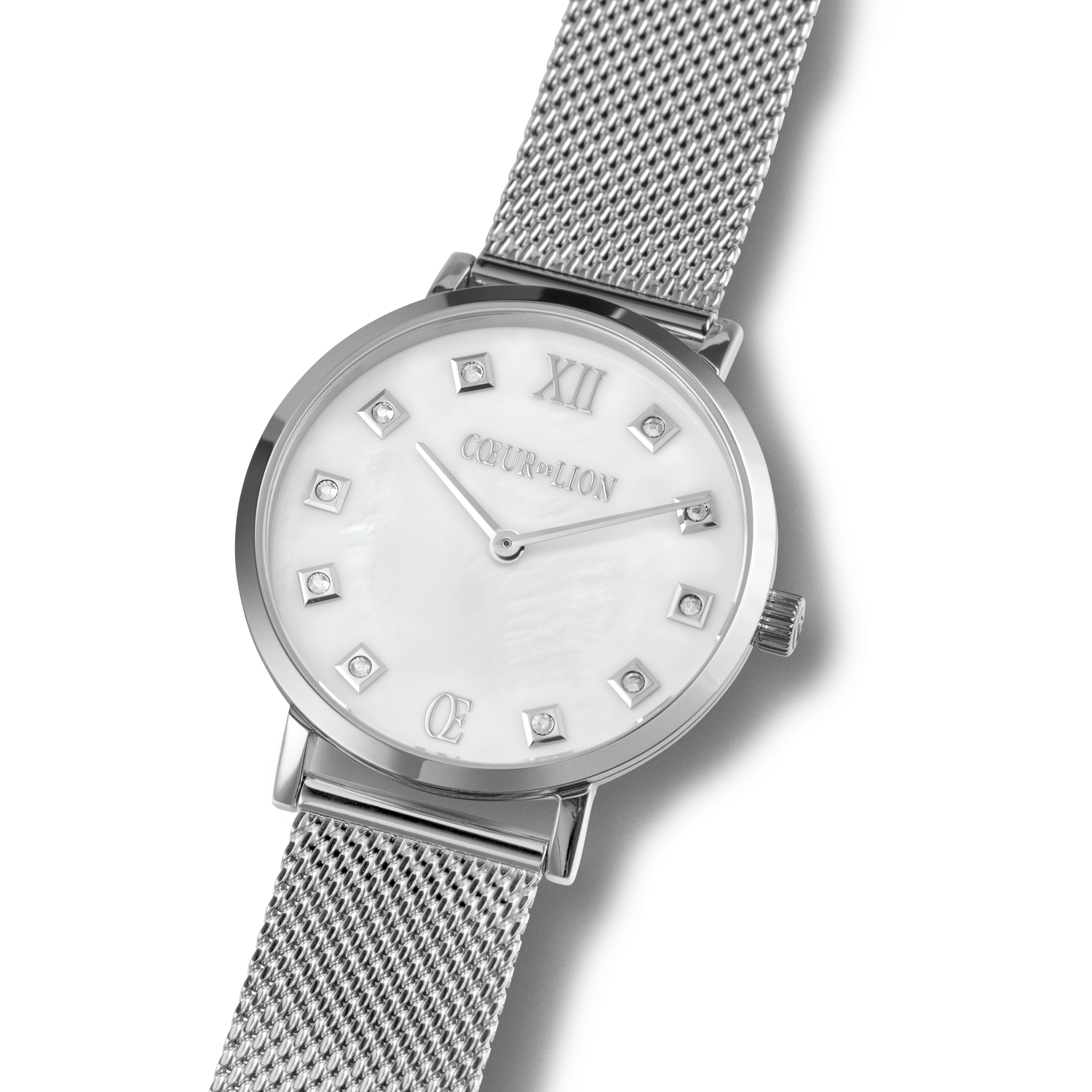 Montre Ronde Nacre Milanaise Acier inoxydable argenté