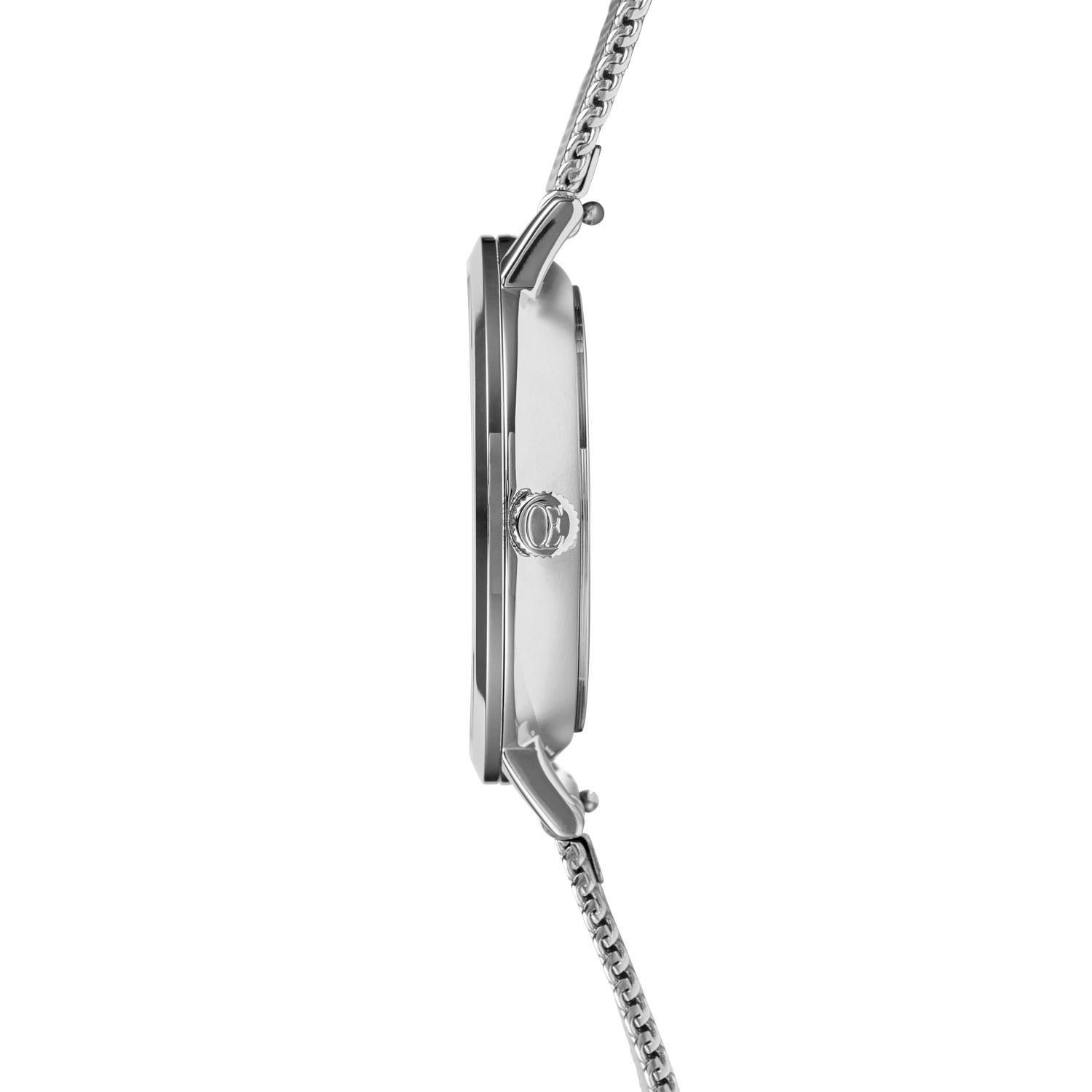 Montre Ronde Nacre Milanaise Acier inoxydable argenté