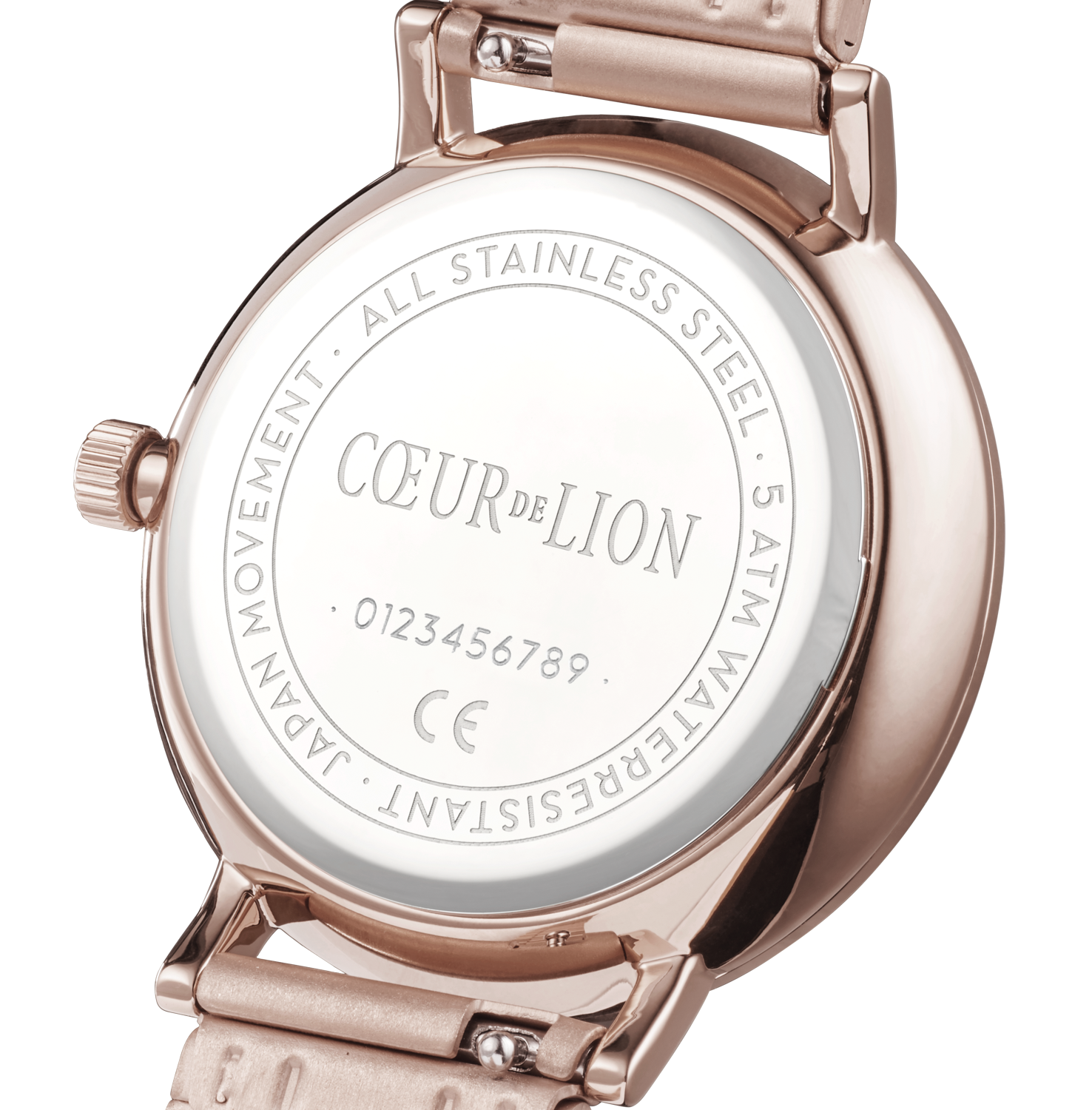 Montre Ronde Champagne Sunray Milanaise Acier Inoxydable Champagne