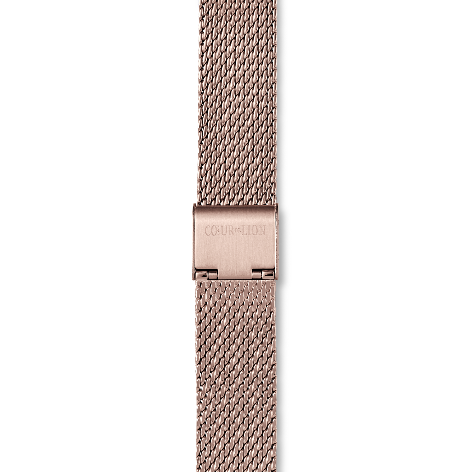 Montre Iconic Square Brilliant White Milanaise Acier Inoxydable Champagne