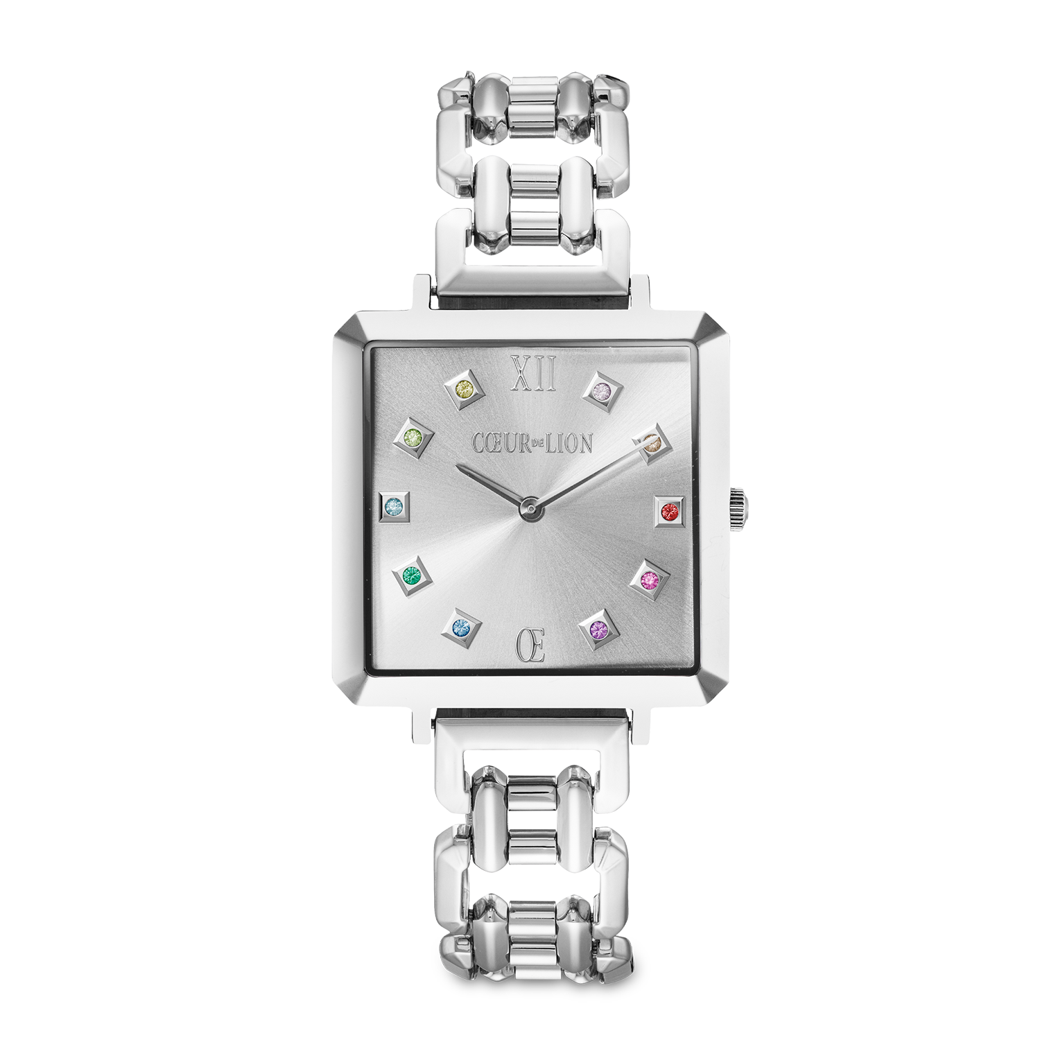 Montre Iconic Cube Classic Rainbow Statement argent