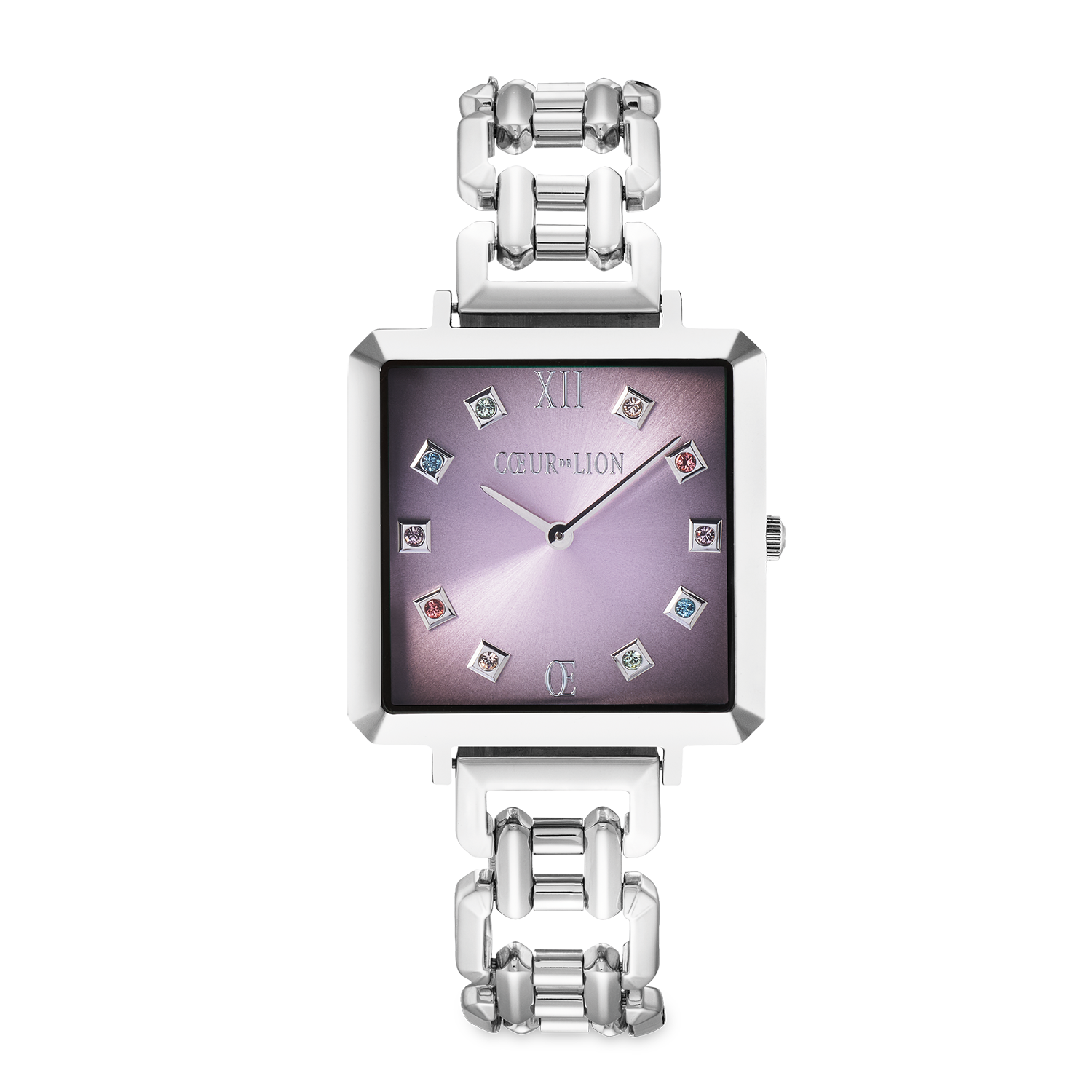 Montre Iconic Cube Orchid Ice Statement argent