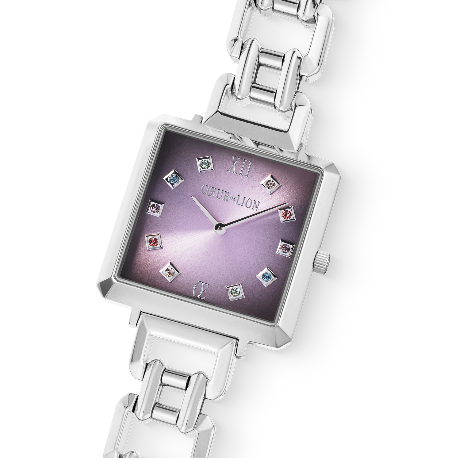 Montre Iconic Cube Orchid Ice Statement argent