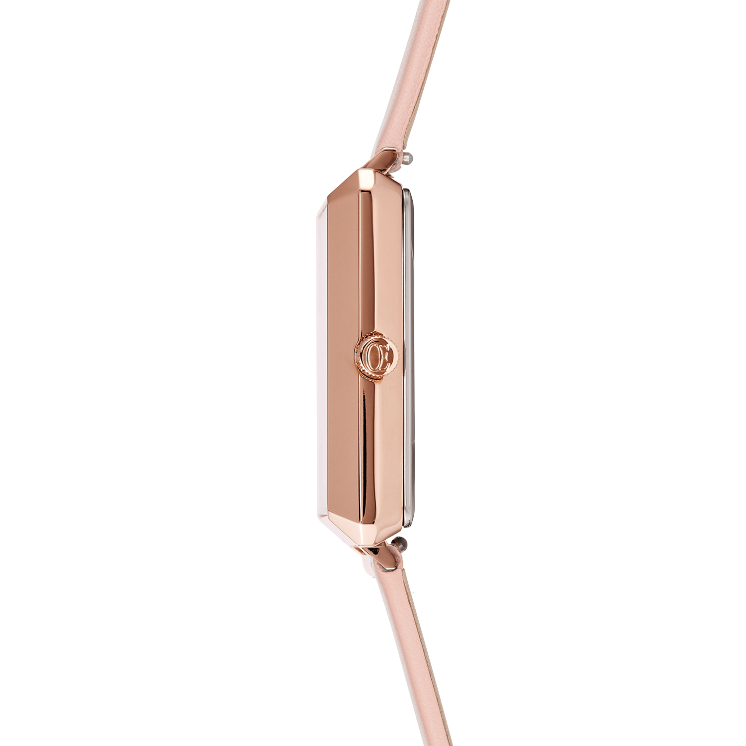 Montre Iconic Square Nacre Or Rose Bracelet Cuir Romantic Rose