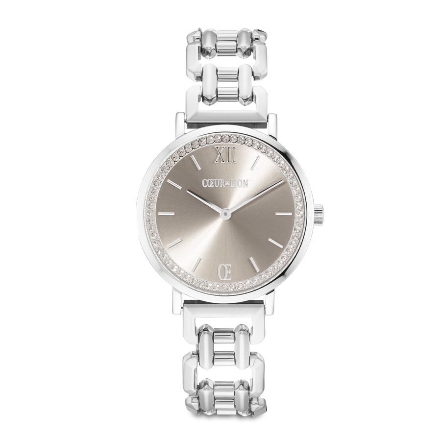 Montre Ronde Sparkling Graceful Greige Statement Argent