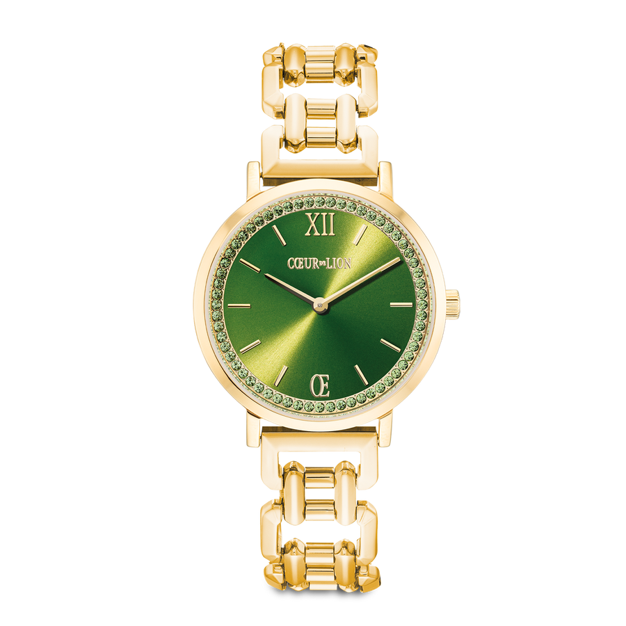 Montre Ronde Sparkling Fabulous Green Statement Or