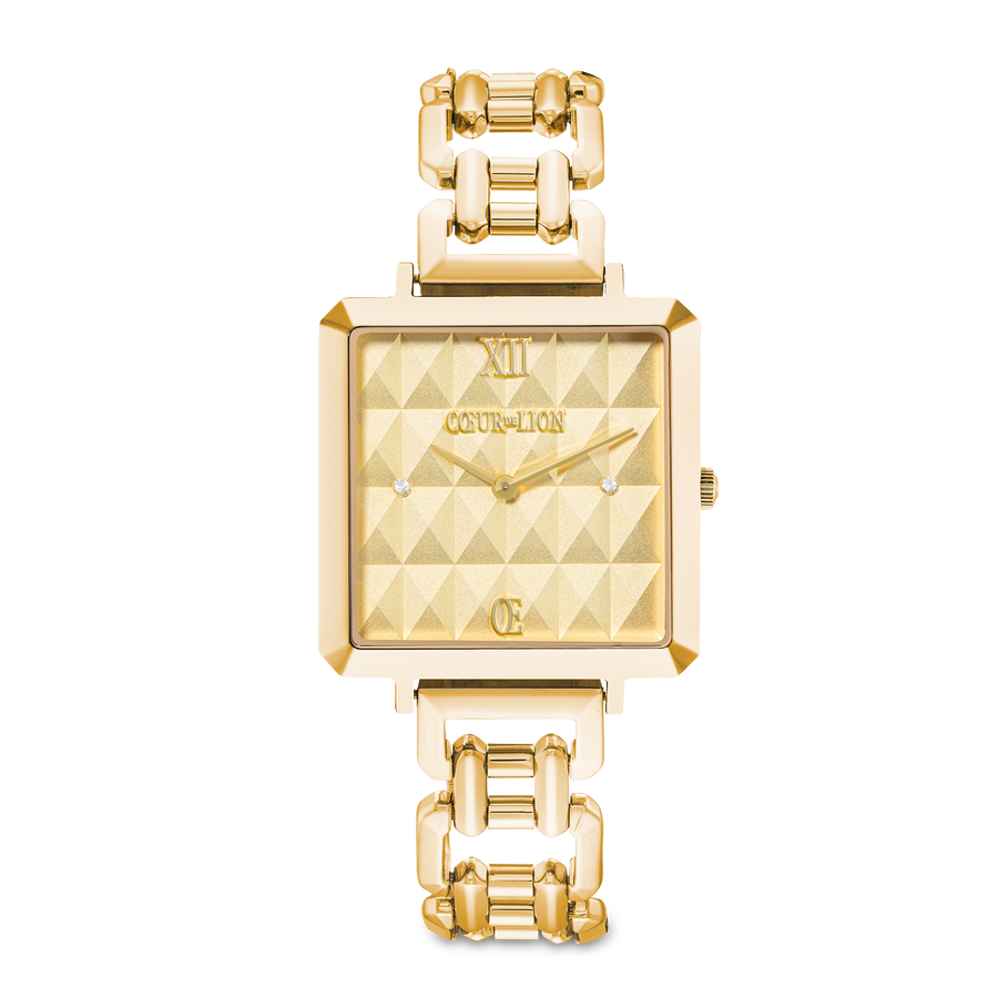Montre Iconic Cube Spikes Statement Or