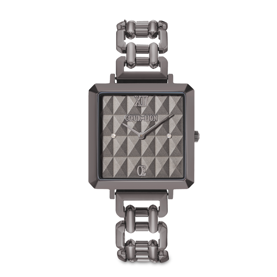 Montre Iconic Cube Spikes Statement anthracite