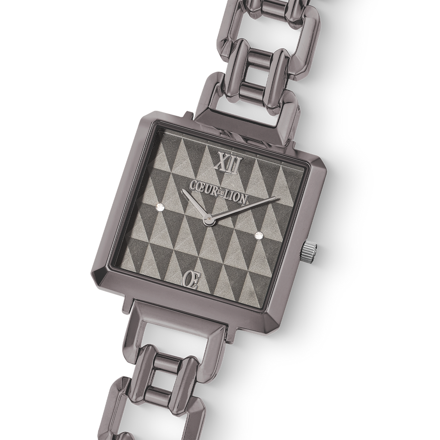 Montre Iconic Cube Spikes Statement anthracite