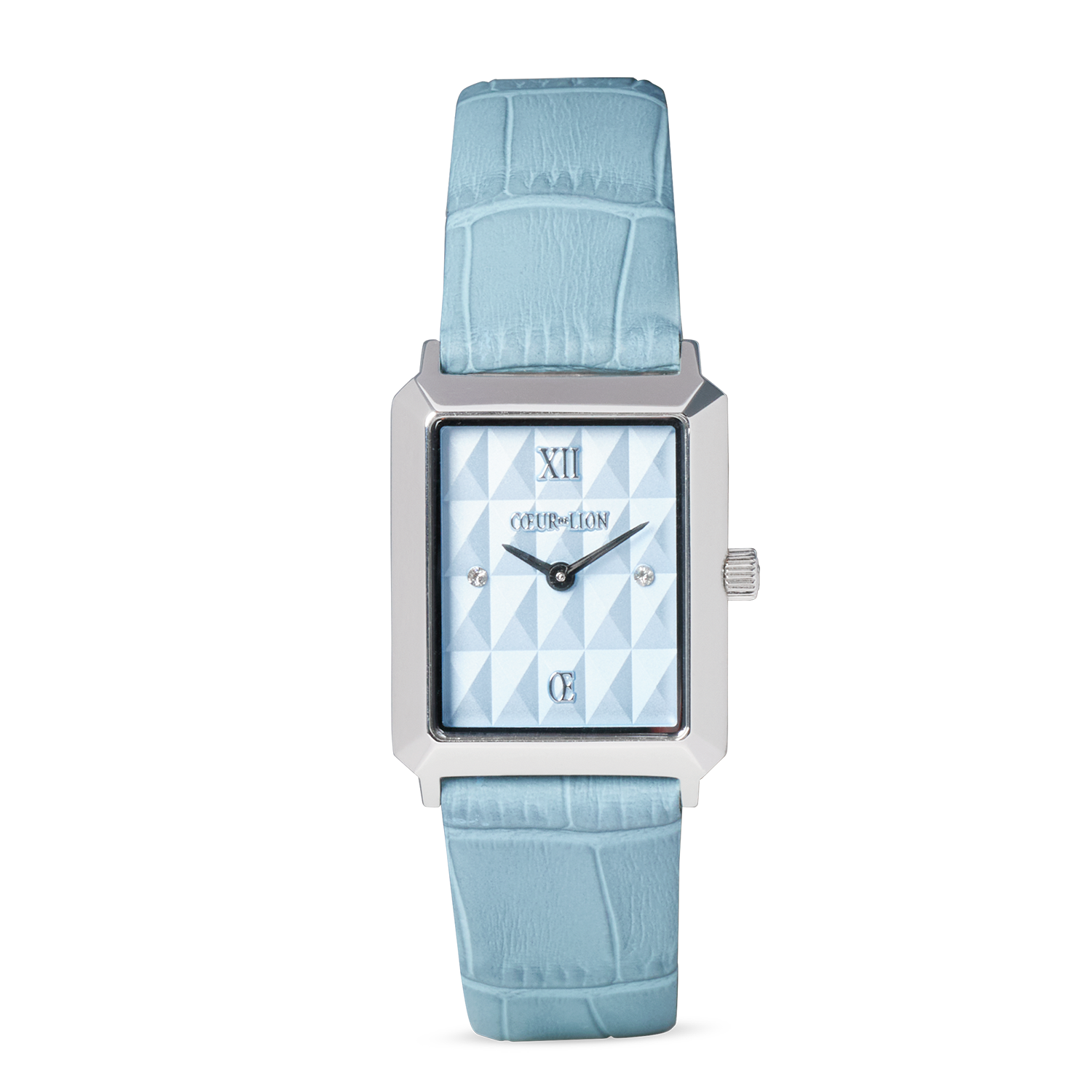 Montre Iconic Spikes Sky Blue Argent & Bracelet GeoCUBE® Iconic Ice Serenity