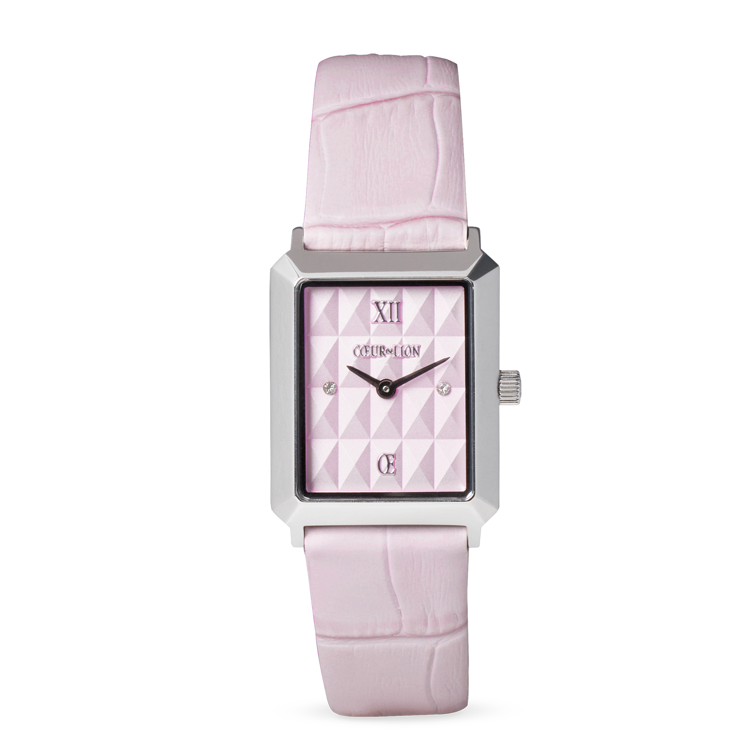 Montre Iconic Spikes Rosé Argent & Bracelet GeoCUBE® Iconic Precious rose-lilas