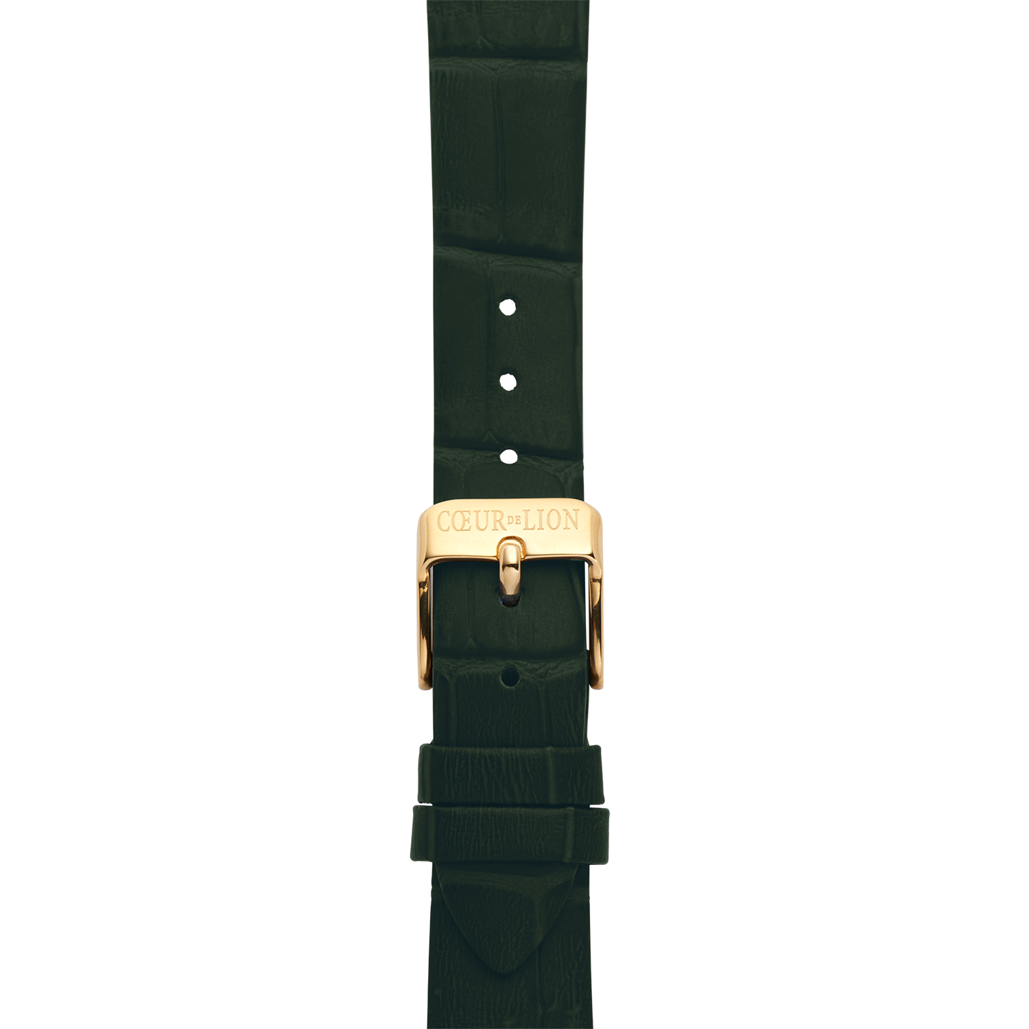 Montre Iconic Spikes Cuir Forest Green Doré