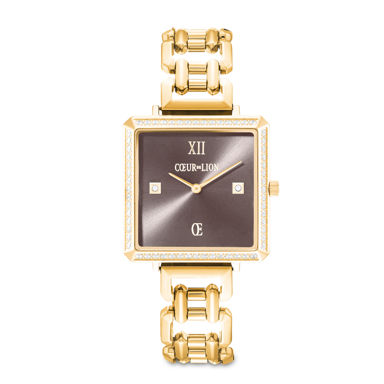 Montre Iconic Cube Sparkling Mystic Mocca Statement gold