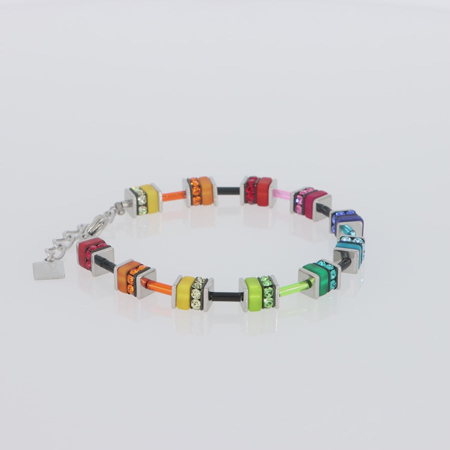 Bracelet GeoCUBE® classique polaris & strass multicolore