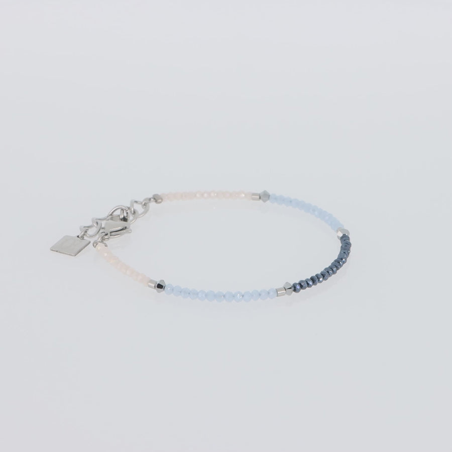Bracelet Brilliant Square argent bleu clair