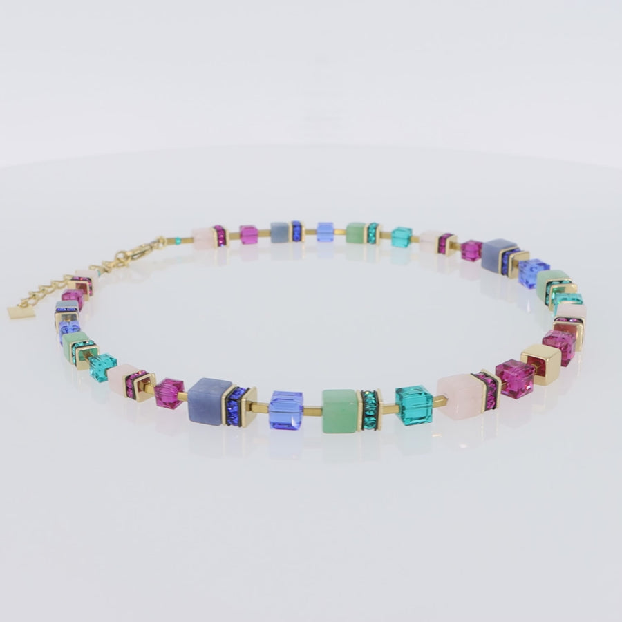 Collier GeoCUBE® Precious Statement or-multicolore