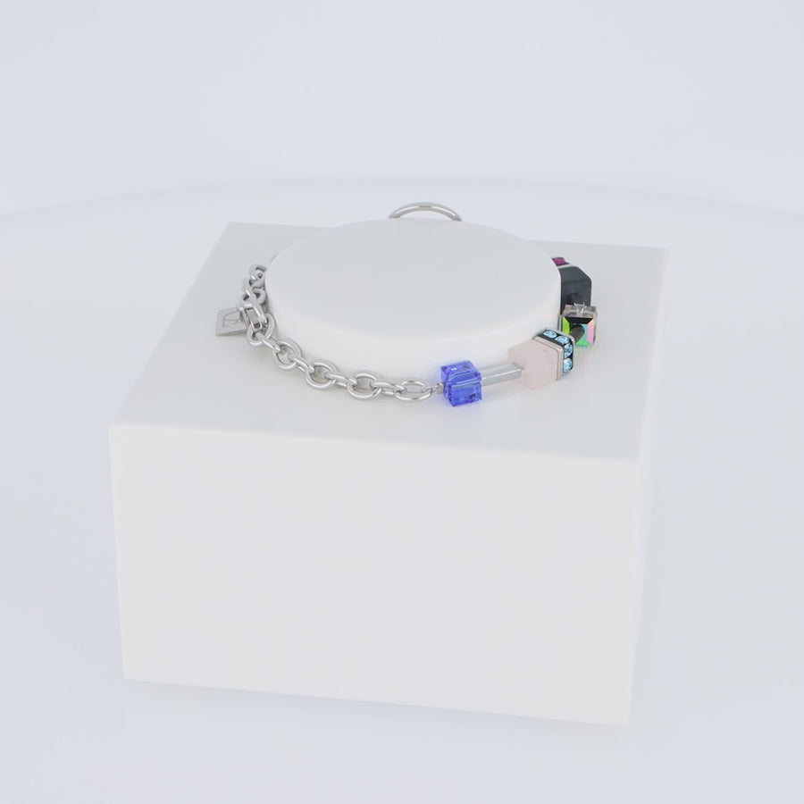 Bracelet GeoCUBE® Iconic Precious Chain argent-multicolore