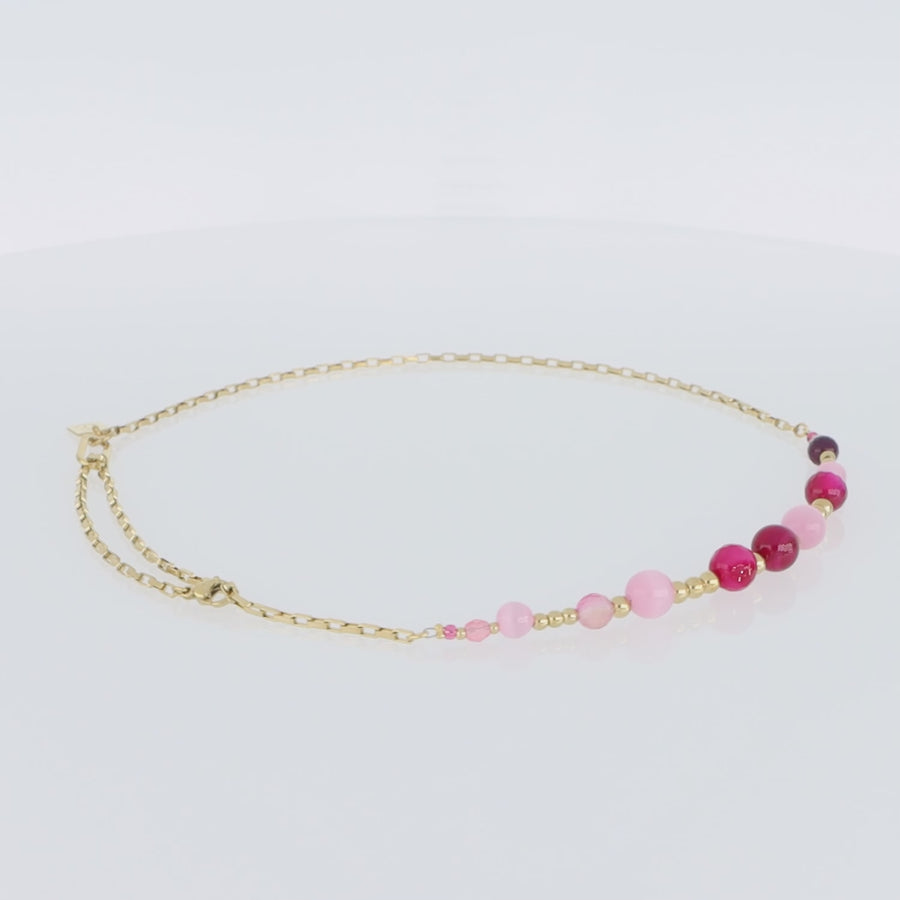 Collier Candy Spheres pink