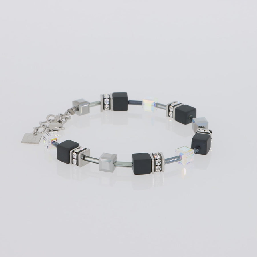 Bracelet GeoCUBE® Iconic Precious Onyx  cristal-noir