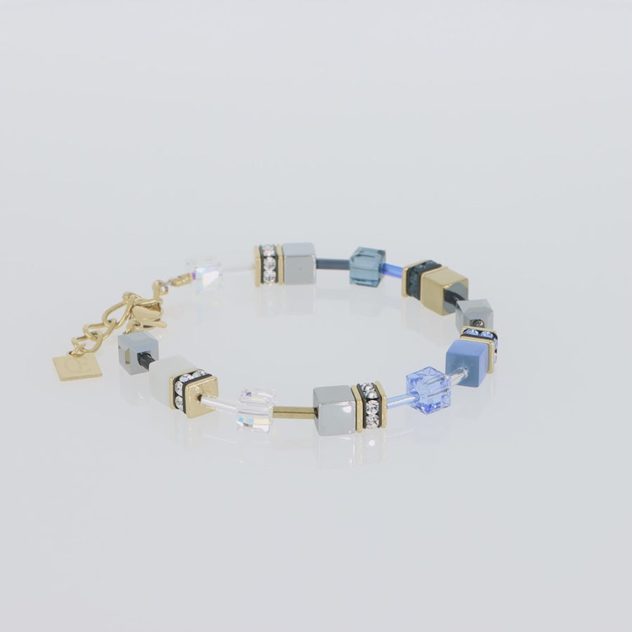 Bracelet GeoCUBE® bleu-or