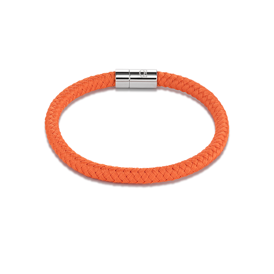 Bracelet Textile Tressé orange