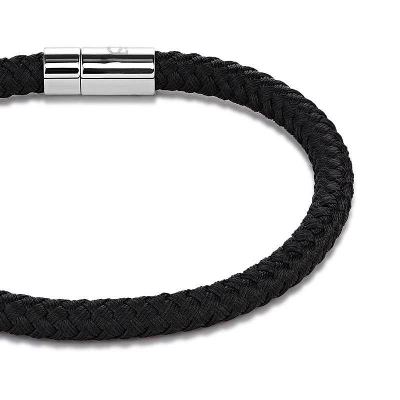 Bracelet textile braided black