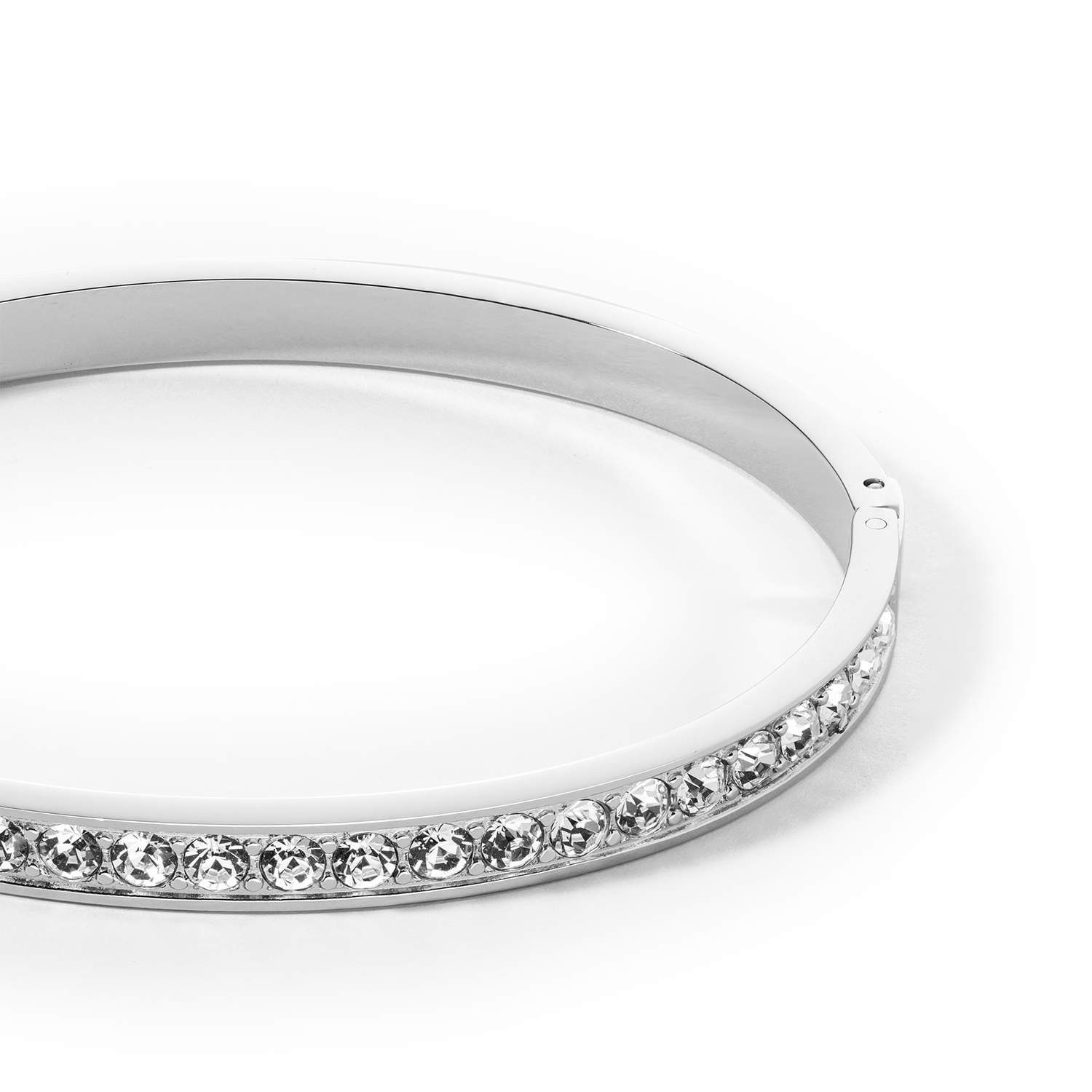 Bracelet acier & cristaux argent cristal (taille 17 cm)