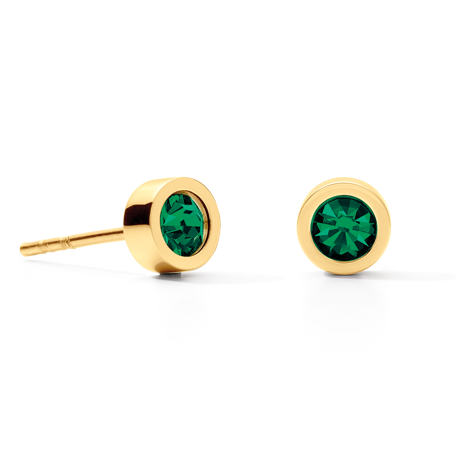 Boucles d'oreilles Sparkling Dots or-vert foncé