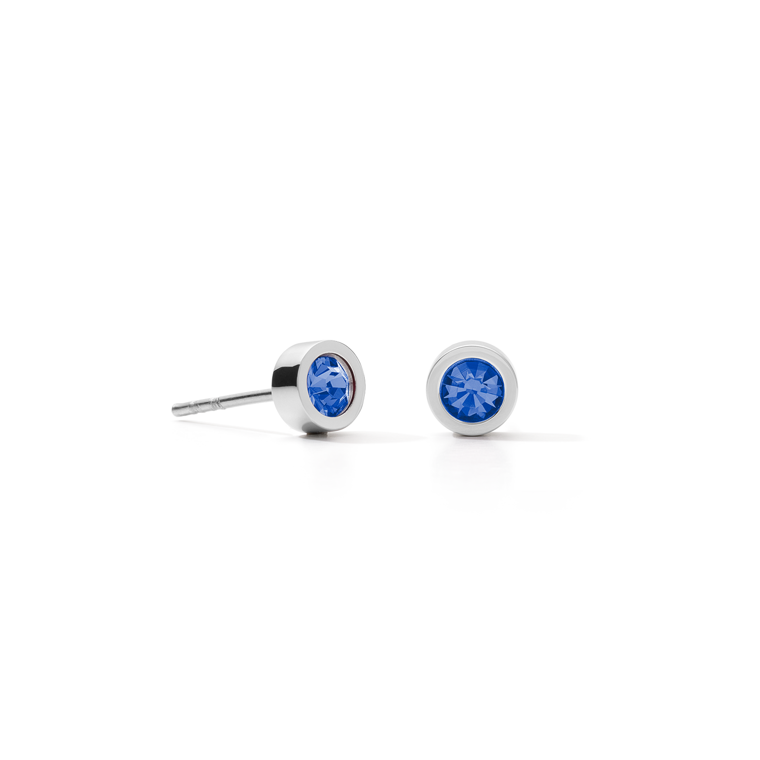 Boucles d'oreilles Sparkling Dot argent-bleu