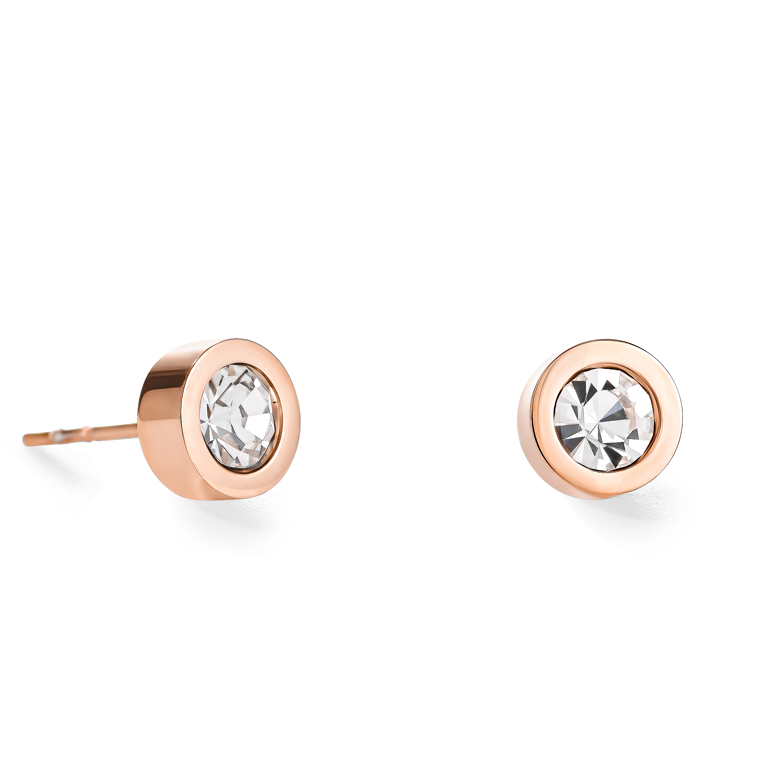 Boucles d'oreille Cristaux & acier cristal