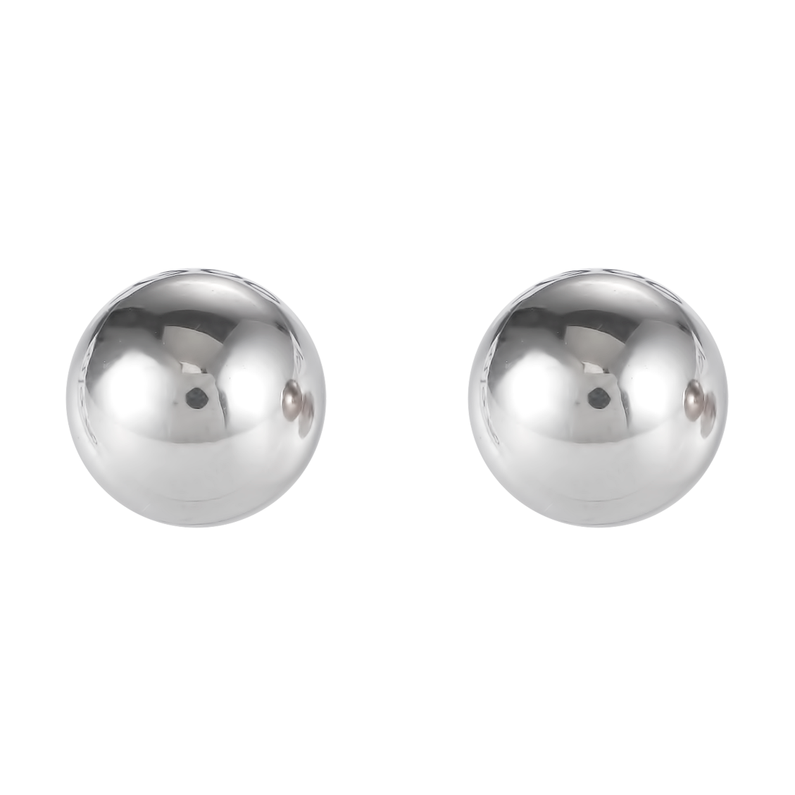 Boucles d'oreilles boule en acier inoxydable petite argent