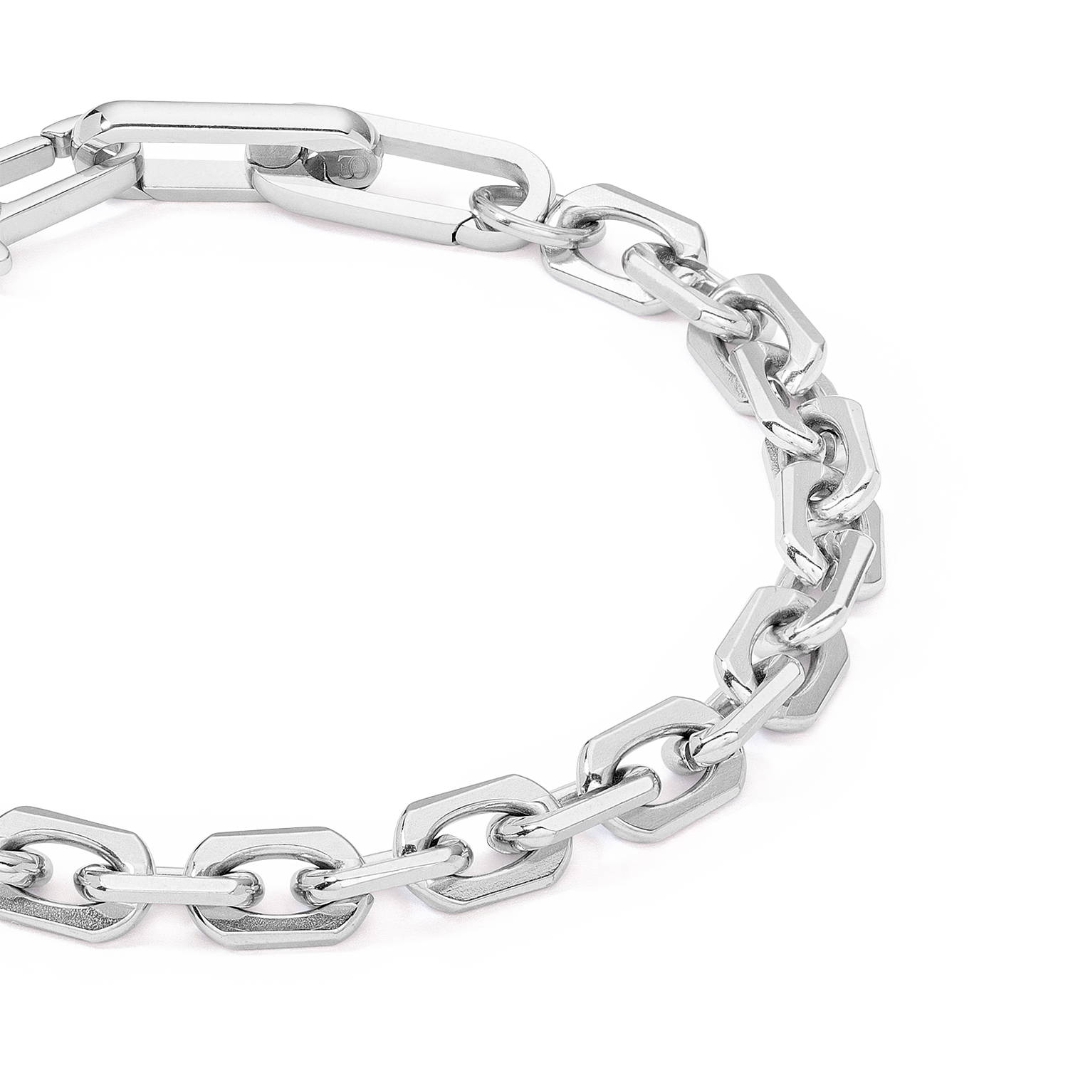 Unisex bracelet link chain argent