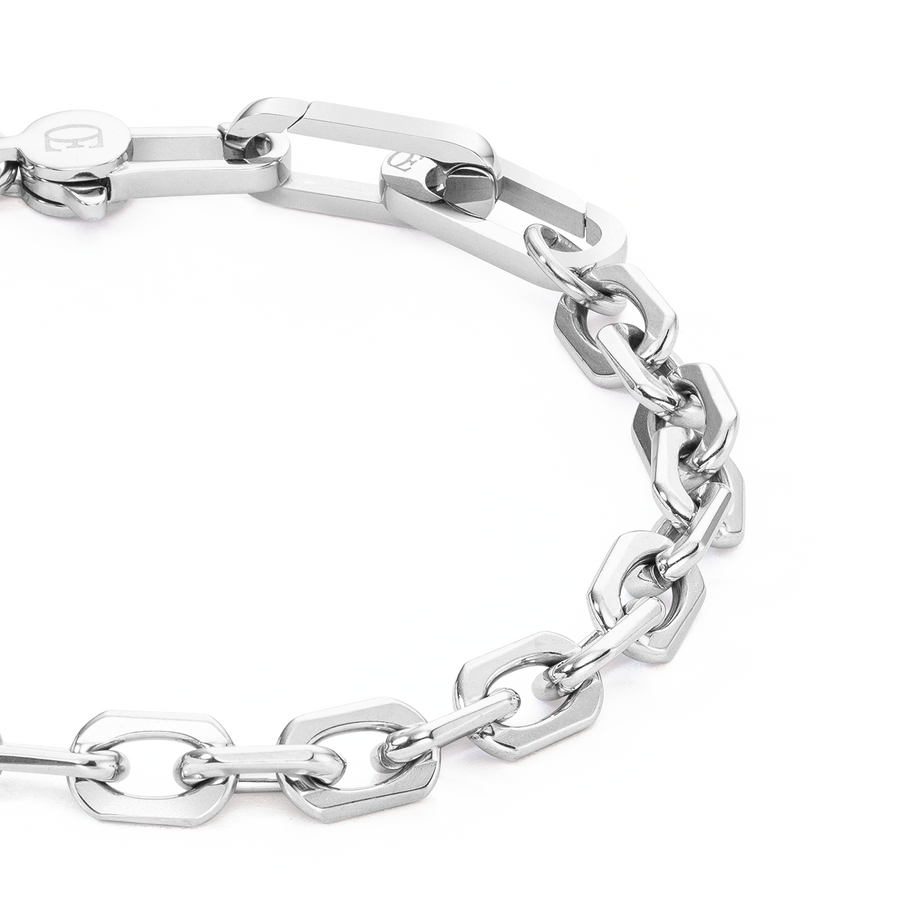 Bracelet Cubes Fusion link chain noir