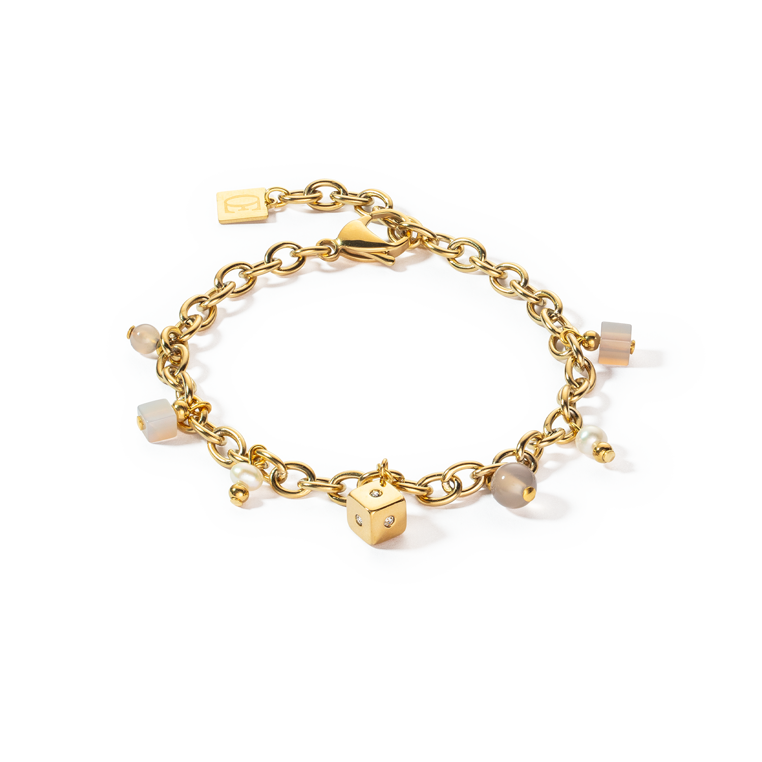 Bracelet Boho Perles d'eau douce or blanc