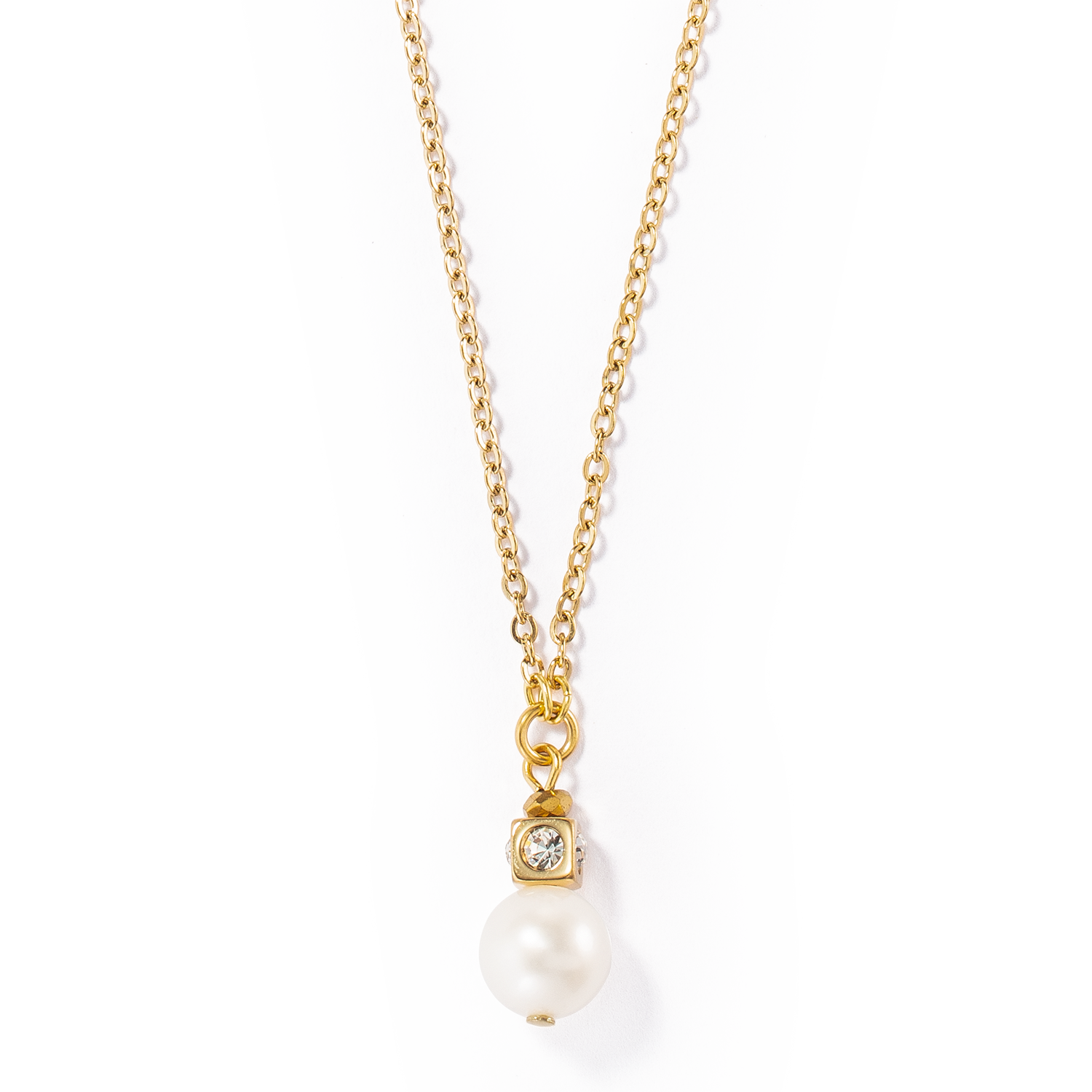 Collier Solitaire Perle d'eau douce or