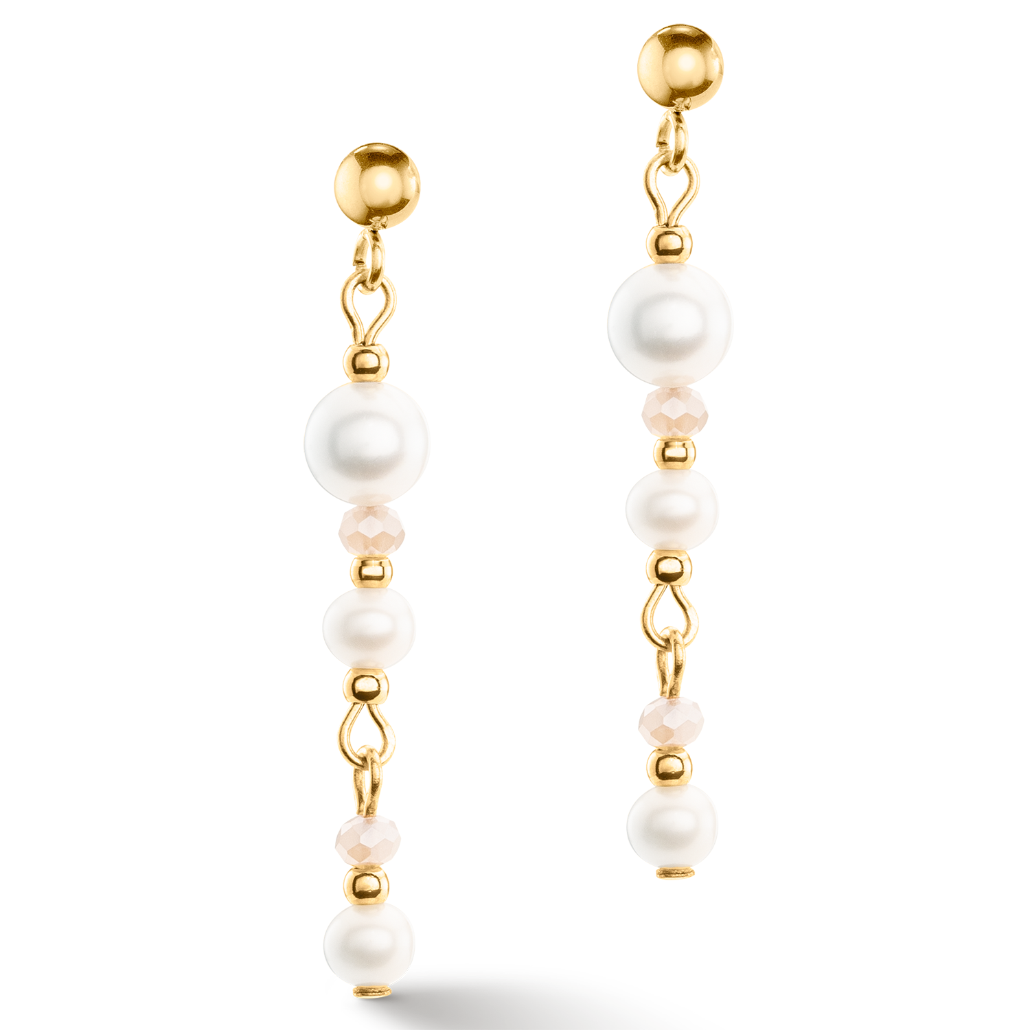 Boucles d'oreilles Drops Perles d'eau douce or